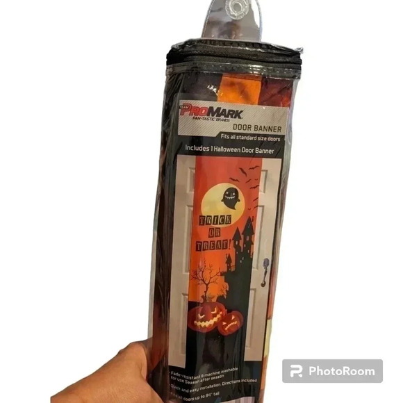 HALLOWEEN Decor Door Banner Made By Promark 84x24 Inch Reusable Washable NEW - Picture 3 of 6